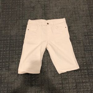 White H&M jean shorts
